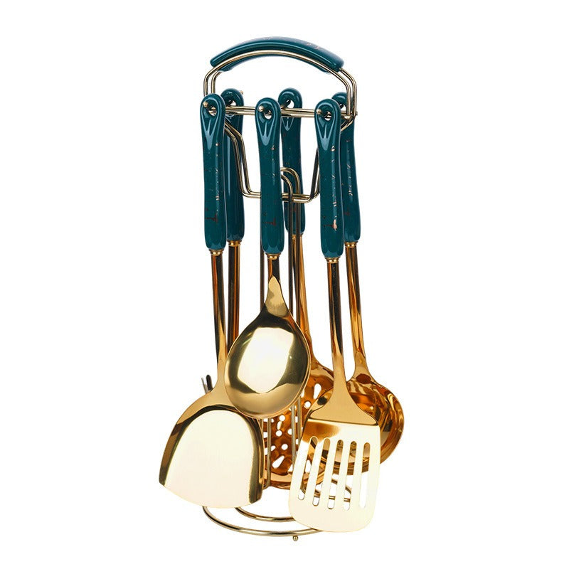 Stainless Steel Spatula Wholesale Spoon Set Kitchen Extended Anti-scalding Spoon Kitchen Utensils Shovel