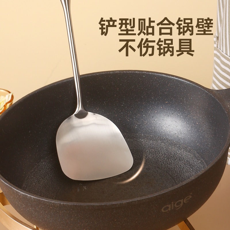 Thickened Stainless Steel Spatula Household Kitchen Spatula Stir-fry Spoon Cooking Anti