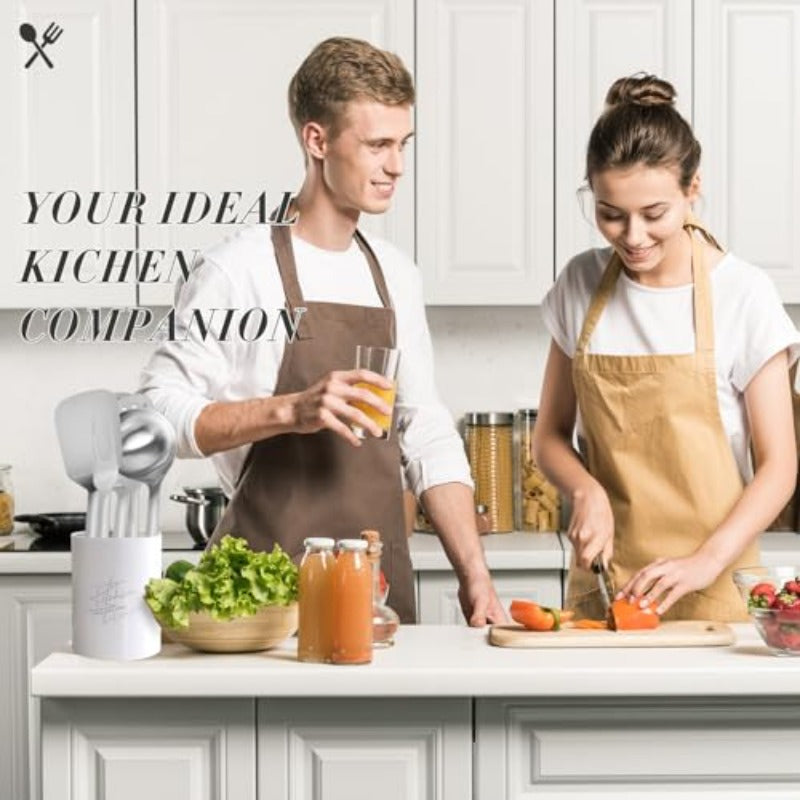 5pcs Heavy-Duty Stainless Steel Cookware Utensil Set with 304 Stainless Steel Cook Utensils